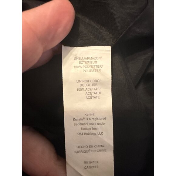 Kensie Sleeveless Black A-Line Dress With Button Front & Sheer Overlay - Picture 5 of 5